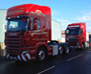 2 red lorries